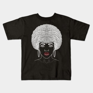 Afro girl Afro woman Afro lady Afro queen beautiful  Afro girl Kids T-Shirt